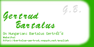 gertrud bartalus business card